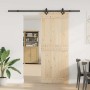 Kit de herrajes para puertas correderas acero negro 213,5 cm by , Door items - Ref: Foro24-4009707, Price: 70,88 €, Discount: %
