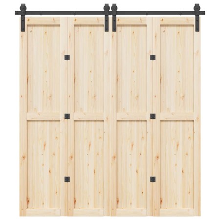 Kit de herrajes para puertas correderas acero negro 200 cm von , Türartikel - Ref: Foro24-4009745, Preis: 118,43 €, Rabatt: %