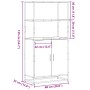 Aparador alto madera de ingeniería y metal marrón roble de , Aparadores - Ref: Foro24-849053, Precio: 108,14 €
