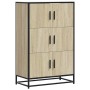 Aparador alto madera de ingeniería y metal Sonoma 68x35x106,5cm von , Sideboards - Ref: Foro24-849070, Preis: 101,93 €, Rabat...