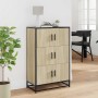 Aparador alto madera de ingeniería y metal Sonoma 68x35x106,5cm von , Sideboards - Ref: Foro24-849070, Preis: 101,93 €, Rabat...