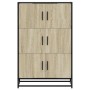 Aparador alto madera de ingeniería y metal Sonoma 68x35x106,5cm von , Sideboards - Ref: Foro24-849070, Preis: 101,93 €, Rabat...