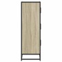 Aparador alto madera de ingeniería y metal Sonoma 68x35x106,5cm von , Sideboards - Ref: Foro24-849070, Preis: 101,93 €, Rabat...