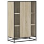 Aparador alto madera de ingeniería y metal Sonoma 68x35x106,5cm von , Sideboards - Ref: Foro24-849070, Preis: 101,93 €, Rabat...