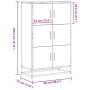 Aparador alto madera de ingeniería y metal gris Sonoma by , Sideboards - Ref: Foro24-849072, Price: 106,12 €, Discount: %