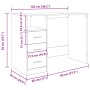 Escritorio de madera de ingeniería roble artisan 102x76x50 cm von , Schreibtische - Ref: Foro24-855853, Preis: 106,95 €, Raba...