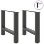 Patas de mesa de centro acero antracita 2 uds 50x(42-43) cm by , Table legs - Ref: Foro24-4013282, Price: 61,47 €, Discount: %