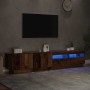 Mueble TV luces LED madera ingeniería envejecida 200x35x40 cm von , TV-Möbel - Ref: Foro24-3329165, Preis: 178,49 €, Rabatt: %