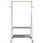 Perchero con estantes y ruedas 96x45,5x155,5 cm bambú von , Kommoden-Organizer und Bar-Kleiderbügel - Ref: Foro24-4008909, Pr...