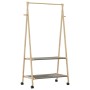 Perchero con estantes y ruedas 96x45,5x155,5 cm bambú von , Kommoden-Organizer und Bar-Kleiderbügel - Ref: Foro24-4008909, Pr...