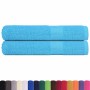 Toallas de sauna 2 uds 100% algodón turquesa 80x200 cm 360 gsm