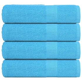 Toallas de Baño 4 uds 100% algodón turquesa 100x150 cm 360 gsm de , Toallas - Ref: Foro24-136981, Precio: 46,74 €, Descuento: %