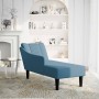 Chaise longue con reposabrazos derecho terciopelo azul by , Daybeds - Ref: Foro24-4009791, Price: 120,32 €, Discount: %
