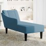 Chaise longue con reposabrazos derecho terciopelo azul by , Daybeds - Ref: Foro24-4009791, Price: 120,32 €, Discount: %