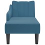 Chaise longue con reposabrazos derecho terciopelo azul by , Daybeds - Ref: Foro24-4009791, Price: 120,32 €, Discount: %
