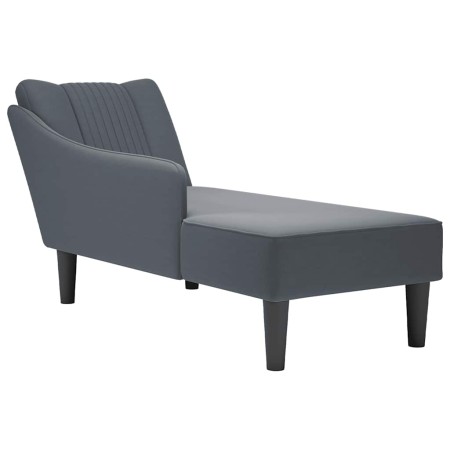 Chaise longue con reposabrazos derecho terciopelo gris claro by , Daybeds - Ref: Foro24-4009793, Price: 116,51 €, Discount: %