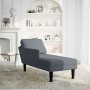 Tumbona con almohada reposabrazo derecho terciopelo gris oscuro by , Daybeds - Ref: Foro24-4009808, Price: 112,93 €, Discount: %