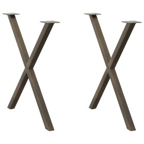 Patas para mesa comedor forma X 2uds acero natural 80x(72-73)cm von , Tischbeine - Ref: Foro24-4012923, Preis: 60,78 €, Rabat...