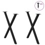 Patas para mesa de comedor en forma de X 2 uds acero negro by , Table legs - Ref: Foro24-4012916, Price: 52,07 €, Discount: %