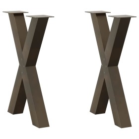 Patas para mesa comedor forma X 2uds acero natural 60x(72-73)cm by , Table legs - Ref: Foro24-4012975, Price: 107,39 €, Disco...