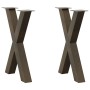 Patas para mesa comedor forma X 2uds acero natural 60x(72-73)cm de , Patas para mesas - Ref: Foro24-4012975, Precio: 107,29 €...