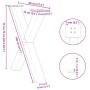 Patas para mesa de comedor en forma de X 2 uds antracita acero von , Tischbeine - Ref: Foro24-4012982, Preis: 133,75 €, Rabat...