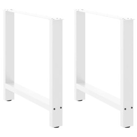 Patas de mesa de centro acero blanco 2 uds 80x(72-73) cm by , Table legs - Ref: Foro24-4013313, Price: 98,99 €, Discount: %