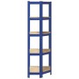 Estantería esquina 5 niveles madera contrachapada y acero azul von , Industrieregale - Ref: Foro24-4016945, Preis: 52,09 €, R...