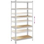 Estantería resistente 5 niveles madera de ingeniería y acero by , Industrial shelving - Ref: Foro24-4016958, Price: 56,89 €, ...