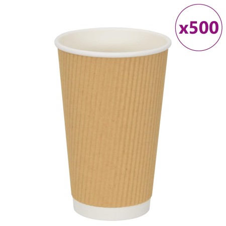 Tazas de café de papel 500 uds 16oz 400ml marrón von , Einwegbecher - Ref: Foro24-4102801, Preis: 81,65 €, Rabatt: %