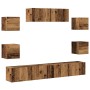 Conjunto de mueble de TV 7 piezas montado la pared madera vieja de , Muebles TV - Ref: Foro24-3329209, Precio: 222,12 €, Desc...