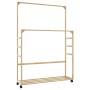 Perchero con estantes y ruedas 90x35x155 cm bambú von , Kommoden-Organizer und Bar-Kleiderbügel - Ref: Foro24-4008916, Preis:...