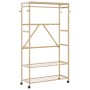 Perchero con estantes y ruedas 110x40x180 cm bambú by , Dresser Organizers and Bar Hangers - Ref: Foro24-4008923, Price: 83,8...