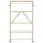 Perchero con estantes y ruedas 110x40x180 cm bambú by , Dresser Organizers and Bar Hangers - Ref: Foro24-4008923, Price: 83,8...