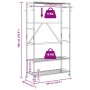 Perchero con estantes y ruedas 110x40x180 cm bambú by , Dresser Organizers and Bar Hangers - Ref: Foro24-4008923, Price: 83,8...