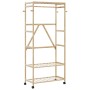 Perchero con estantes y ruedas 90x40x179,5 cm bambú by , Dresser Organizers and Bar Hangers - Ref: Foro24-4008921, Price: 71,...