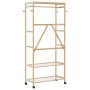 Perchero con estantes y ruedas 90x40x179,5 cm bambú by , Dresser Organizers and Bar Hangers - Ref: Foro24-4008921, Price: 71,...