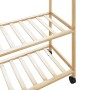 Perchero con estantes y ruedas 90x40x179,5 cm bambú by , Dresser Organizers and Bar Hangers - Ref: Foro24-4008921, Price: 71,...