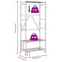 Perchero con estantes y ruedas 90x40x179,5 cm bambú by , Dresser Organizers and Bar Hangers - Ref: Foro24-4008921, Price: 71,...
