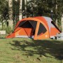 Tienda de campaña familiar túnel 6 personas impermeable naranja