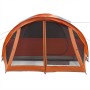 Tienda de campaña familiar túnel 6 personas impermeable naranja