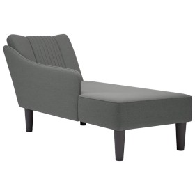 Chaise longue con reposabrazos derecho tela gris oscuro von , Tagesbetten - Ref: Foro24-4009801, Preis: 114,97 €, Rabatt: %
