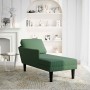Chaise longue con cojín de tela de pana verde jungla by , Daybeds - Ref: Foro24-4009820, Price: 122,23 €, Discount: %