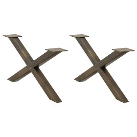 Patas de mesa centro forma X 2uds acero natural 70x(30-31) cm by , Table legs - Ref: Foro24-4012887, Price: 56,19 €, Discount: %