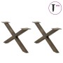 Patas de mesa centro forma X 2uds acero natural 70x(30-31) cm de , Patas para mesas - Ref: Foro24-4012887, Precio: 52,89 €, D...