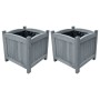 Gartenbeete 2 Stück aus massivem Tannenholz 30x30x30 cm von vidaXL, Töpfe und Pflanzgefäße - Ref: Foro24-310041, Preis: 51,12...