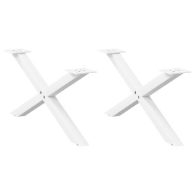Patas de mesa de centro forma X 2uds acero blanco 70x(30-31) cm by , Table legs - Ref: Foro24-4012885, Price: 56,14 €, Discou...