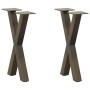 Patas de mesa centro forma X 2uds acero natural 28x(42-43) cm by , Table legs - Ref: Foro24-4012891, Price: 54,66 €, Discount: %