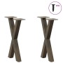 Patas de mesa centro forma X 2uds acero natural 28x(42-43) cm by , Table legs - Ref: Foro24-4012891, Price: 54,66 €, Discount: %
