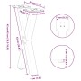 Patas de mesa centro forma X 2uds acero natural 28x(42-43) cm by , Table legs - Ref: Foro24-4012891, Price: 54,66 €, Discount: %